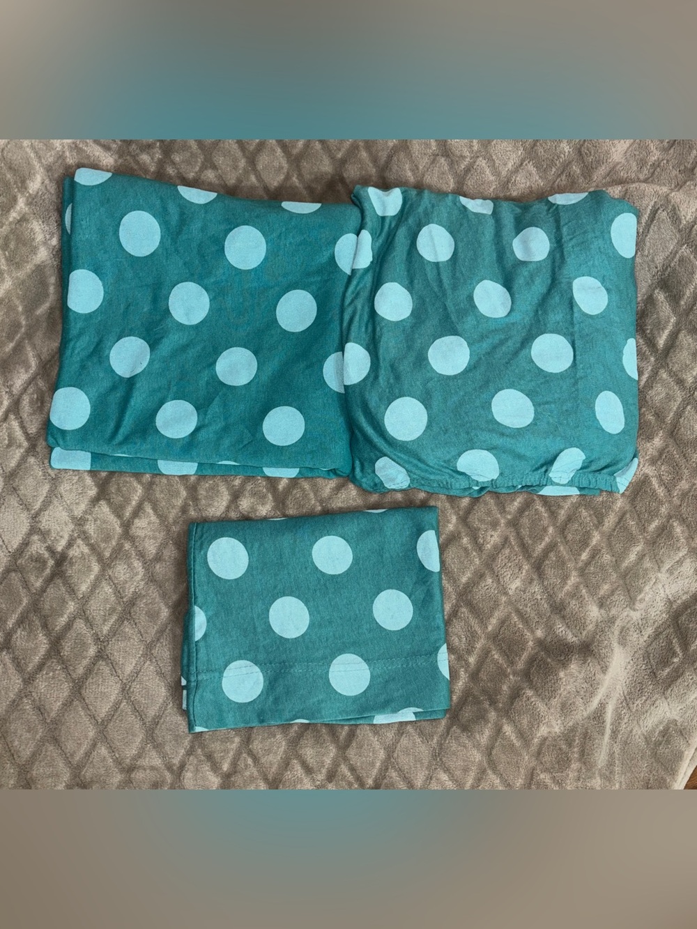Twin XL Teal jersey Sheet set